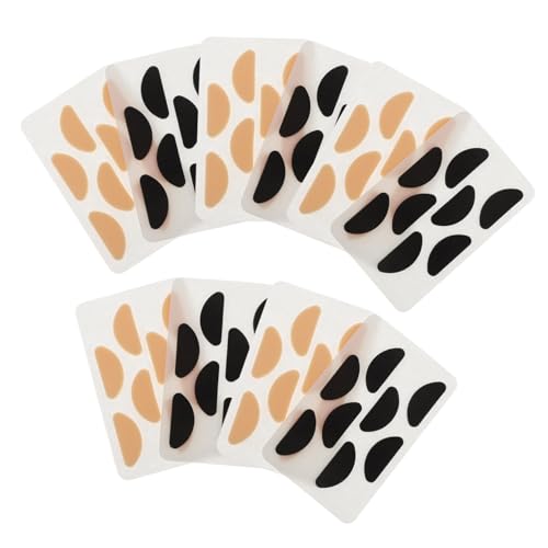 FOMIYES 40 Paare EVA Brillen Nasenpads Selbstklebend Weich Rutschfest Nose Pad Kissen für Brillen Reparatur Hautfarbe Schwarz von FOMIYES