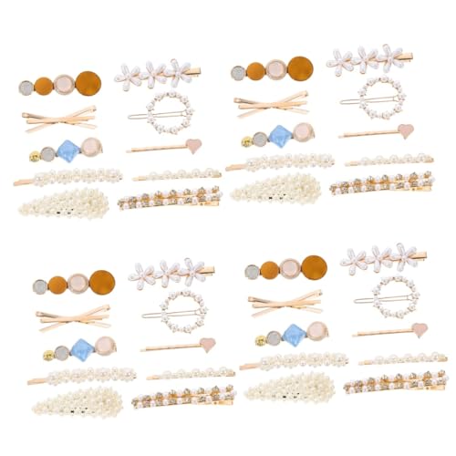 FOMIYES 40 Stk Haarnadel hair styling haar spangen hairpins haarschmucken libelle haarspange Perlenhaarspangen dekorative Frauen Frauen Perlen Legierung von FOMIYES