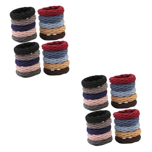 FOMIYES 40 Stk Handtuch-Haargummi aus Jacquard Haarbänder Mädchen Handtuch blaues Stirnband Handtücher Haargummis für dünnes Haar Haargummis für Damenhaar Modellieren Haarseil Gummiband von FOMIYES