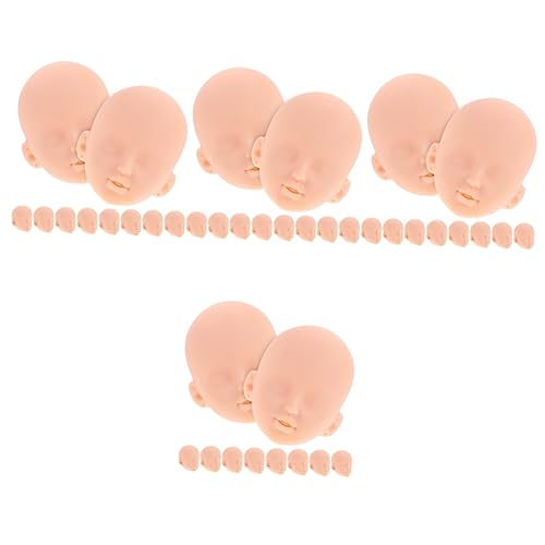 FOMIYES 40 Stk Puppenkopf Anziehen Make-up-puppenkopf Schlafendes Baby Schlüsselanhänger Babypuppe Schlüsselanhänger Puppenköpfe Machen Babypuppenköpfe Kind Plastik Weißer Muskel Handbuch von FOMIYES