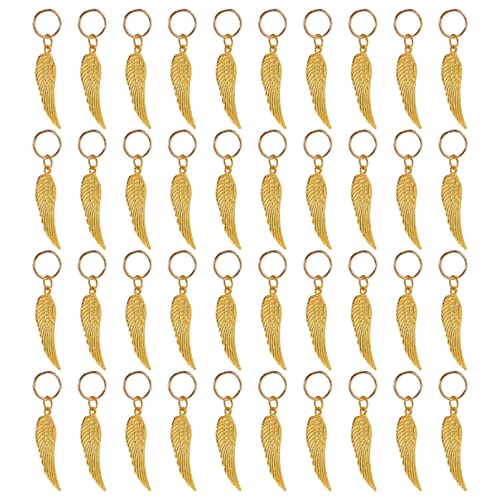 FOMIYES 40stücke Dreadlock-ring-anhänger Dekorative Haarschmuck Dreadlock-accessoire Legierung Musterdesign Für Party Hochzeit Fotos Modenschauen Flechten Tänze von FOMIYES