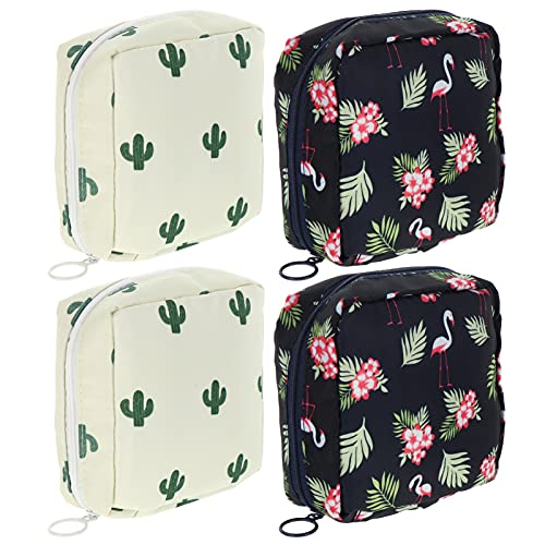 FOMIYES 4Stücke Kleine Hygienepads Aufbewahrungstasche Multifunktionale Schlüsselbörse mit Reißverschluss Strapazierfähigem Oxford für Geldwechsel von FOMIYES