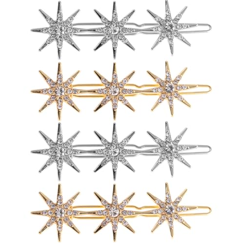 FOMIYES 4stücke Metall Stern Haar Clips Haarnadeln Damen Haarschmuck Clips Für Party Büro Reisen von FOMIYES