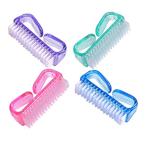 FOMIYES 4er-pack Nagelbürsten-set Doppelseitige Fingernagel-reinigungsbürste Für Hand Und Fuß Pediküre-maniküre-werkzeug Reise-nagelbürstenreiniger Für Männer Frauen Jungen Und Mädchen von FOMIYES