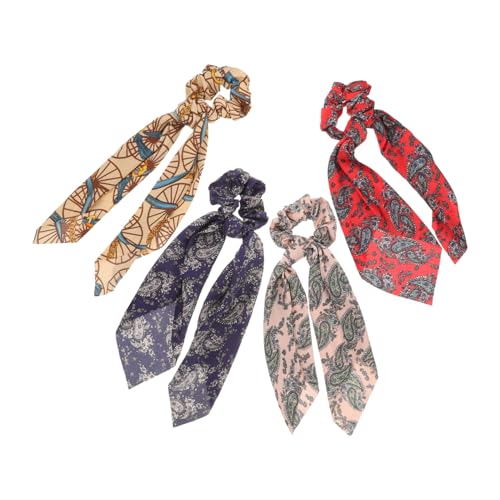 FOMIYES 4stücke Boho-stil Haarschmuck Schal Haargummis Haarringe Langes Haarseil Haarschmuck Für Frauen Damen von FOMIYES