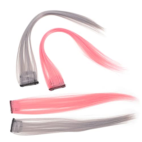 FOMIYES 4stücke Damen Haarverlängerungsclips Nahtlose Kurze Haarteile Mädchen Haarverlängerungen Accessoires Für Partys Festivals von FOMIYES