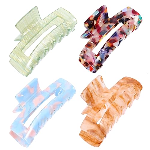 FOMIYES 4stücke Große Haarklammer Haarspange Haarklammer Frauen Haar Klaue Klemme Große Haar Klaue Clips Zarte Acryl Clips Für Dickes Und Dünnes Einfach Anzubringen Und Abzunehmen von FOMIYES