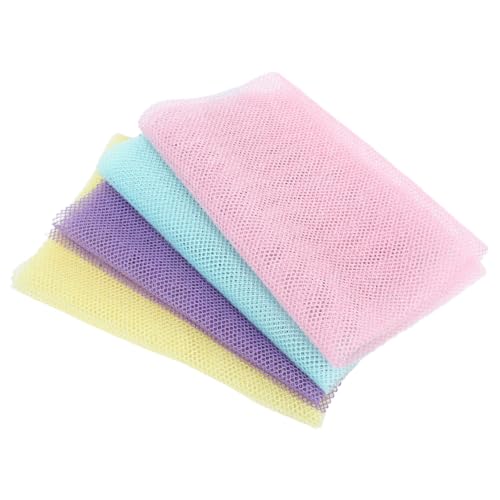 FOMIYES 4stücke Körperpeeling-handtuch Mit Langem Griff Rückenpeeling-tool Aus Netzgewebe Effektives Peeling Und Waschen Für Dusche Und Baden Entfernt Abgestorbene Hautzellen von FOMIYES