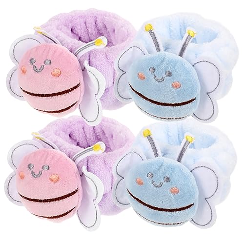 FOMIYES 4stücke Teilige Handgelenkstücher Mit Guter Wasserabsorption Bequeme Spa-armbänder Tragbare Gesichtswascharmbänder Für Frauen Und Mädchen von FOMIYES