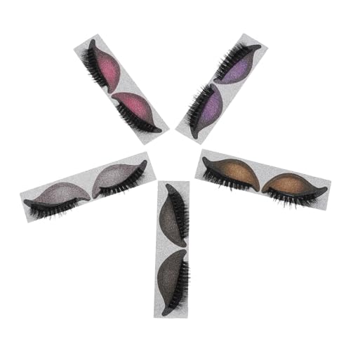 FOMIYES 5 Paare Augen-make-up Sticker mit Falschen Wimpern und Augenlidschatten Hautfreundlich Atmungsaktiv Komfortabel Einfach Anzuwenden für Alltag Party Dating und Einsteiger von FOMIYES