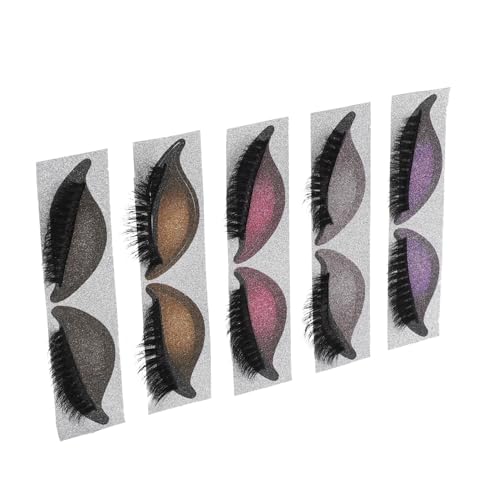 FOMIYES 5 Paare Augen-make-up Sticker mit Lidschatten und Falschen Wimpern Hautfreundlich Schweiß Wasserfest Atmungsaktiv Selbstklebend für Frauen für Party und Alltag von FOMIYES