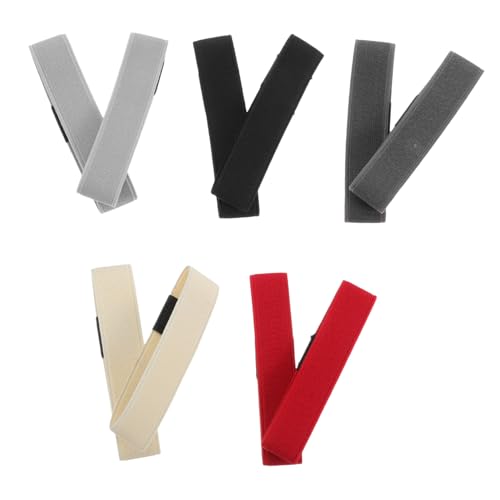 FOMIYES 5 Paare Elastische Schuhriemen für Damen High Heels Waschbar Langlebig Rutschfeste Anti lose Schnürsenkel Leicht Anzuziehen in Schwarz Hellgrau Dunkelgrau Beige Rot von FOMIYES