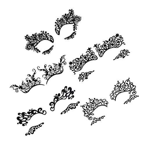 FOMIYES 5 Paare Eyeliner Sticker Selbstklebend Hohle Spitzen Eyeliner Aufkleber Für Cosplay Festival Halloween Karneval Make Up Zubehör von FOMIYES