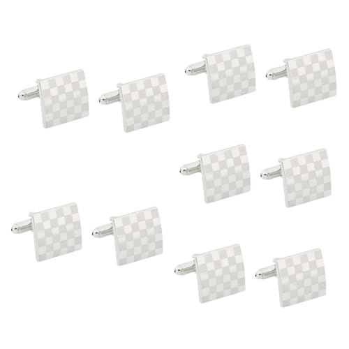 FOMIYES 5 Paare Herren Manschettenknöpfe für Business Langlebige Cufflinks Hochwertigem Material für Anzüge Hochzeiten Besondere Anlässe Stilvolles Accessoire für Männer von FOMIYES