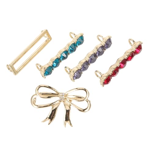 FOMIYES 5 Paare Sneaker Schnürsenkel Charms Kleine Metall Clips mit Strass Verzierungen für Damen Schuhe Modische Schuhbänder Dekorationen in Violett Blau Rot Kreative Accessoires für von FOMIYES