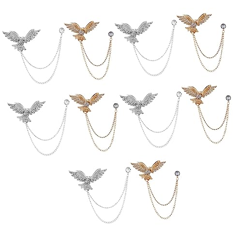 FOMIYES 5 Sätze Anstecknadel Mit Kette Teiliges Vintage Brosche Für Anzug Hemd Kleidung Für Besondere Anlässe 2 Stücke * 5 von FOMIYES