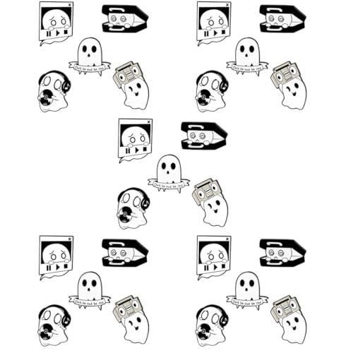 FOMIYES 5 Sätze Emaille Broschen Teiliges Anstecker Für Rucksäcke Kleidung Und Hüte Niedliche Ghost Lapel Pins Für Kreative Diy Projekte Und 5 Stücke * 5 von FOMIYES