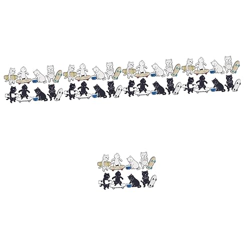 FOMIYES 5 Sätze Katzen Anstecker Emaille Lustige Cartoon Broschen Für Kleidung Taschen Rucksäcke Gemischte Designs Für Kreative Deko Diy Projekte 8 Stück * 5 von FOMIYES