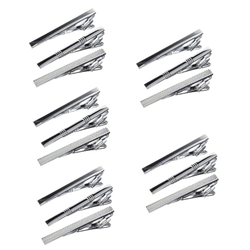 FOMIYES 5 Sätze Krawattenklammer-set Krawattenclip Krawattenklammern Accessoires Für Herrenanzüge Krawattennadel Anzug Krawattenklammer Krawattenhalter Legierung Silber 3 Stück * 5 von FOMIYES