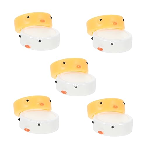 FOMIYES 5 Sätze Kreative Einzigartige Fingerringe Niedliche Farbenfrohe Schmuckringe Für Frauen Als Kostümdesign Und Täglicher Schmuck 10 Stück * 5 von FOMIYES