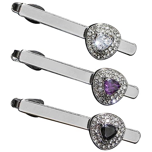 FOMIYES 5 Sätze Teiliges Herren Krawattenclip Bling Krawattennadel Mit Edelsteinen Elegantes Accessoire Für Hochzeiten Partys Und Formelle Anlässe 3 Stück * 5 von FOMIYES