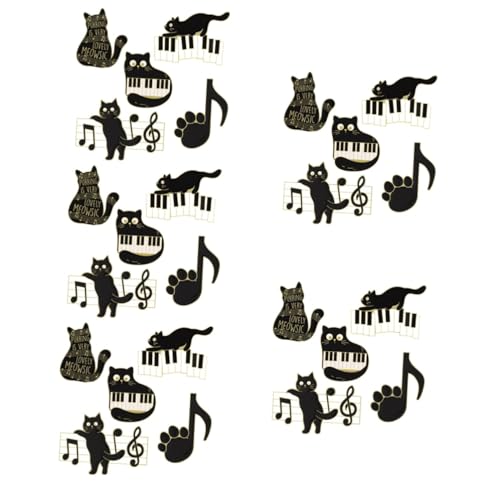 FOMIYES 5 Sätze Teiliges Katzenbroschen Anstecker Kreative Emaille Pins Für Kleidung Rucksack Taschen Anstecknadel Mit Musikalischem Klaviermotiv Dekorativer Modeschmuck Für 5 Stück * 5 von FOMIYES