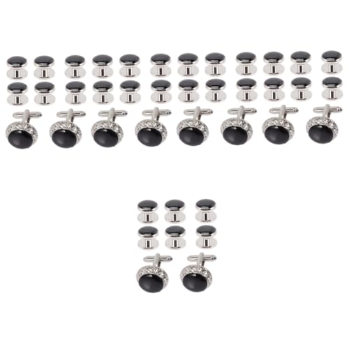 FOMIYES 5 Sätze Teiliges Rhinestones Manschettenknöpfe Für Hemden Und Anzüge Hochwertige Schmuckaccessoires Für Hochzeiten Und Business Events Stilvolles Design Für Männer 8 Stücke * 5 von FOMIYES