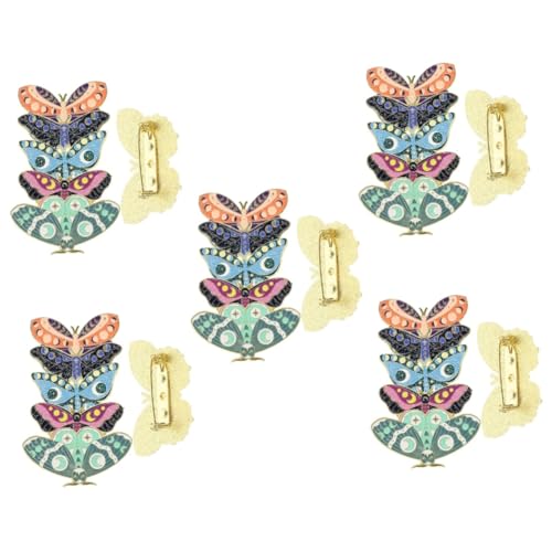 FOMIYES 5 Sätze Teiliges Set Metallbroschen Für Frauen Schmetterlinge Emaille Pins Anstecknadeln Für Kleidung Taschen Hüte Einzigartiger Schmuck 5 Stück * 5 von FOMIYES