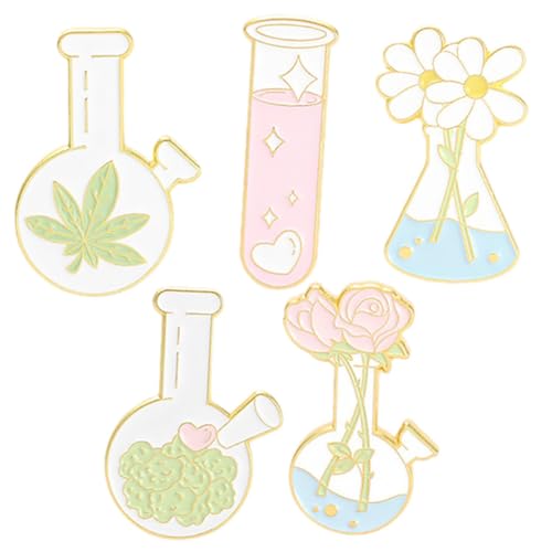 FOMIYES 5 Stck Cartoon Becher Broschen Anstecker Lustige Mini Flaschen Pins für Kleidung Rucksack Mütze Accessoire Kreative Anstecknadeln für Frauen Männer von FOMIYES