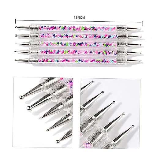 FOMIYES Nailart-stifte-set – 5-teilige Doppelseitige Bohrstifte Mit Pinsel Für Gelnägel – Künstlerbedarf von FOMIYES