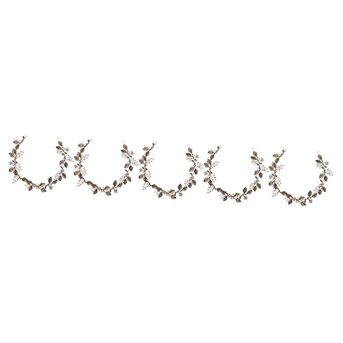 FOMIYES 5st Blatt Haarband Hinterlässt Kopfbedeckungen Goldene Kopfbedeckung Ast Haarschmuck Für Frauen Hochzeit Haarschmuck Für Damen Haarranken Fräulein Legierung Metall Hochzeitskleid von FOMIYES