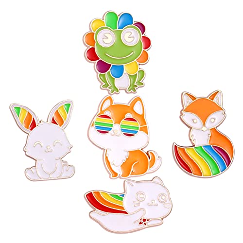 FOMIYES 5stücke Brosche Aus Cartoon Tier Brosche Dekorative Anstecknadel Kleidungsnadel Für Frauen Hut Rucksack Party Weihnachten Geschenk von FOMIYES