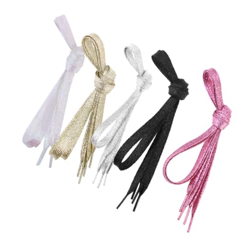 FOMIYES 5 Stück Flache Bunte Perlmuttfarbene Schnürsenkel Glitzernd Reißfest Modisch für Damen Herren Sportschuhe Sneaker Leinenschuhe Ersatzschnürsenkel FOMIYES 5 Stück Flache Bunte Perlmuttfarbene Schnürsenkel Glitzernd Reißfest Modisch für Damen Herren Sportschuhe Sneaker Leinenschuhe Ersatzschnürsenkel von FOMIYES