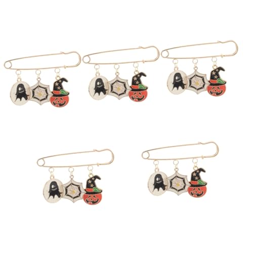 FOMIYES 5 Stück Halloween Brosche Anstecknadel für Damen und Herren Stilvolle Cartoon Designs Langlebiges Material Vielseitige Kleidungsschmuck Dekoration für Jacken Taschen von FOMIYES