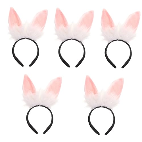 FOMIYES 5st Hasenohr Stirnband Plüsch-katzenohr-haarband Süßes Haarband Mit Hasenohren Pelziges Kaninchenohr-stirnband Häschen-ostern-stirnband Osterhasen-haarband Wolfsohren Baby Krawatte von FOMIYES