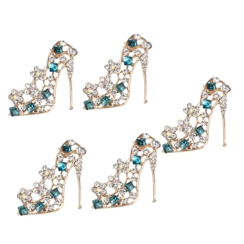 FOMIYES 5 Stück Hochhackige Bling Brosche für Frauen Dekorativer Anstecker für Kleidung Schals Abendkleider für Geburtstage Besondere Anlässe Legierungsstoff Langlebig Funkelnd von FOMIYES