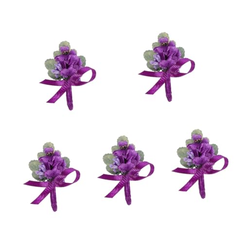 FOMIYES 5 Stück Hochwertige Boutonniere für Männer Simulierte für Hochzeiten Abschlussfeiern Festliche Anlässe Ansteckblume für Anzüge Stilvolles Accessoire von FOMIYES