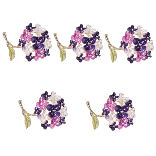 FOMIYES 5 Stück Hortensien Brosche Anstecknadel Broschen Und Anstecknadeln Für Damen Vintage Broschen Für Damen Elegante Brosche Stich Für Kleidung Dekorative Anstecknadeln von FOMIYES
