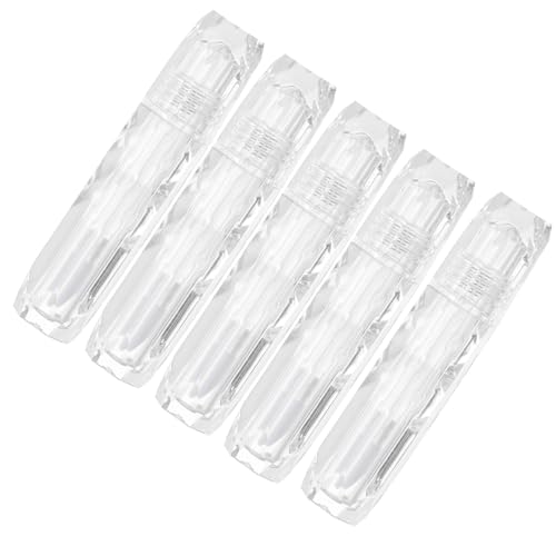 FOMIYES 5 Stück Lippenpflegestifte Nachfüllbar Lippenbalsam Behälter Transparent Kunststoff DIY Lipgloss Tube für Frauen Mädchen Alltag Zubehör von FOMIYES