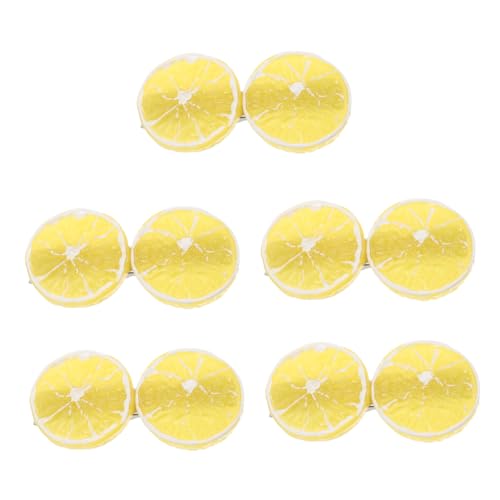 FOMIYES 5 Stück Lustige Haarspangen für Damen und Sliced Lemon Form Haarklammern für Sommer und Täglichen Gebrauch von FOMIYES