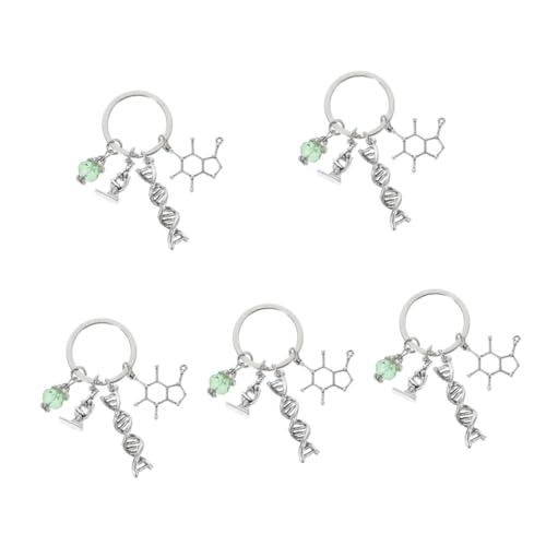 FOMIYES 5 Stück Mikroskop Schlüsselanhänger für Wissenschaftsbegeisterte Robuste Einzigartiges Design mit Molekülen Flasche für Rucksäcke von FOMIYES