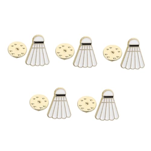 FOMIYES 5 Stück Moderne Badminton Brosche Robustem Zinklegierungs Material Niedliche Sport Brosche für Kleidung und Rucksack Vielseitige Anstecknadel für Damen und Herren Einzigartiges von FOMIYES