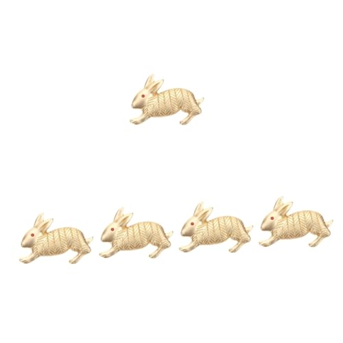 FOMIYES 5 Stück Niedliche Kaninchen Brosche Anstecknadel für Damen Hochwertige Metall Brosche mit Sicherem Pinverschluss für Kleidung Besondere Anlässe Wie Ostern Geburtstage Feiertage von FOMIYES