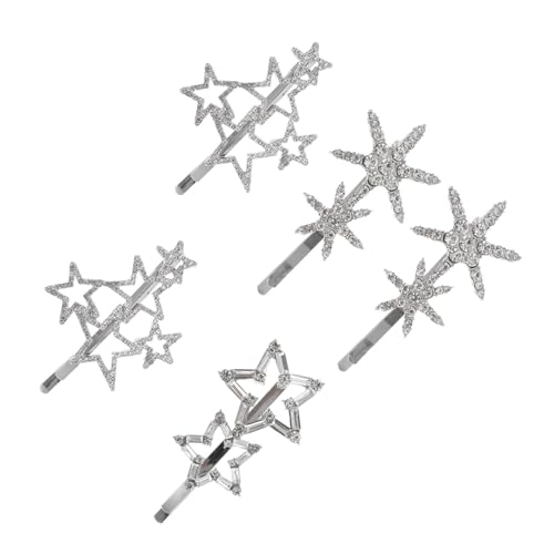 FOMIYES 5stücke Schneeflocken Haarklammern Für Damen Hochzeits Und Festival-haaraccessoires Funkelnde Haarspangen Mit Strass Für Besondere Anlässe von FOMIYES