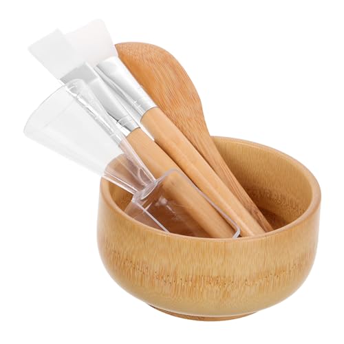 FOMIYES 5 Stück Rührschüssel Mit Spatel Pinsel Und Löffel Für Hautpflege Umweltfreundlich Tragbar Vielseitig Einsetzbar Für Heimgebrauch von FOMIYES