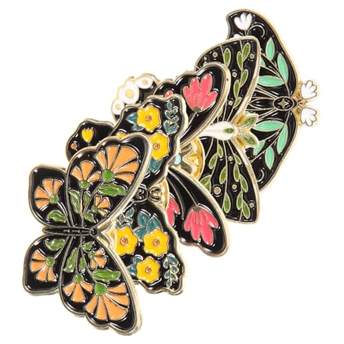 FOMIYES 5 Stück Schmetterling Broschen Metall Anstecknadeln Rucksack Pins Kleidung Schmuck Vintage Stil Leicht Tragbar Elegante Dekoration für Damen und Mädchen von FOMIYES
