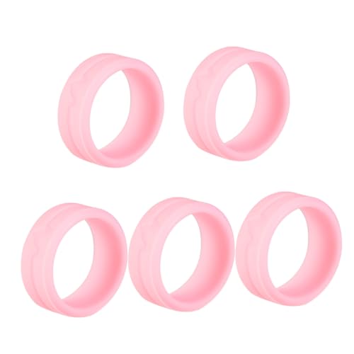 FOMIYES 5 Stück Silikonringe Modischer Leichter Finger Schmuck für Damen und Herren Party Single Ring Langlebig Angenehm zu Tragen von FOMIYES