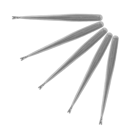 FOMIYES 5 Stück Teiliges Edelstahl Cuticle Remover Präziser Nagelhautentferner mit Gabel Professionelles Nagelpflege-werkzeug für Maniküre und Pediküre Ergonomisch Poliert Langlebig und von FOMIYES