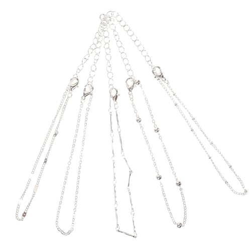 FOMIYES 5 Stück Teiliges Fußkettchen Set für Damen Stilvolle Mehrschichtige Perlen Fußkette Verstellbare Boho Beach Anklets Leichter Schmuck für Strand Party und Alltag von FOMIYES