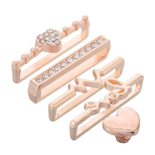 FOMIYES 5 Stück Teiliges Herz Clip aus Robustem Zinklegierungs Metall Dekorativer Silikon uhrenarmband Ring Einfache Befestigung Kompatibel mit Verschiedenen Uhrenarmbändern Stilvolles von FOMIYES
